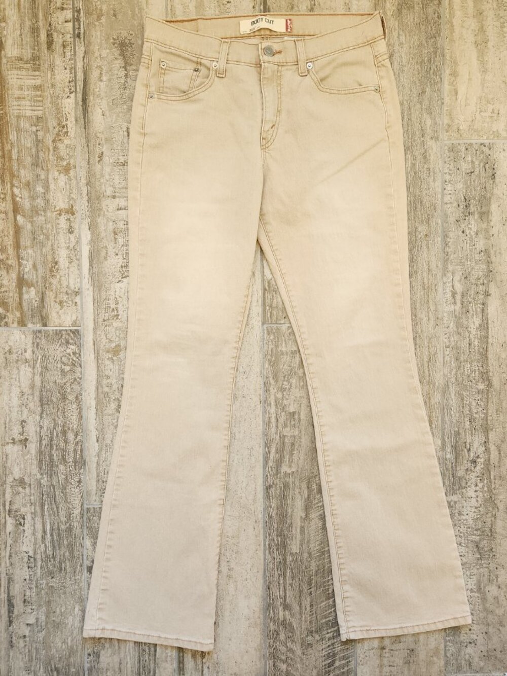 Vintage 2005 Levi's Womens Bootcut Jean Size 6 Tan Cream
